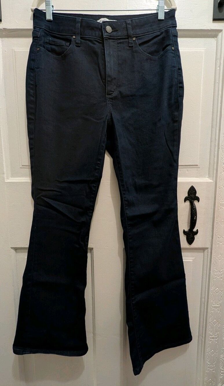 Nine West Flare Jeans Women's Size 12 Dark Wash Stretch Denim Bootcut